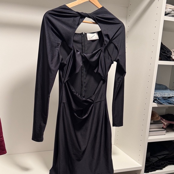 Coperni Black Long Sleeve Cut-Out Dress - Picture 1 of 2